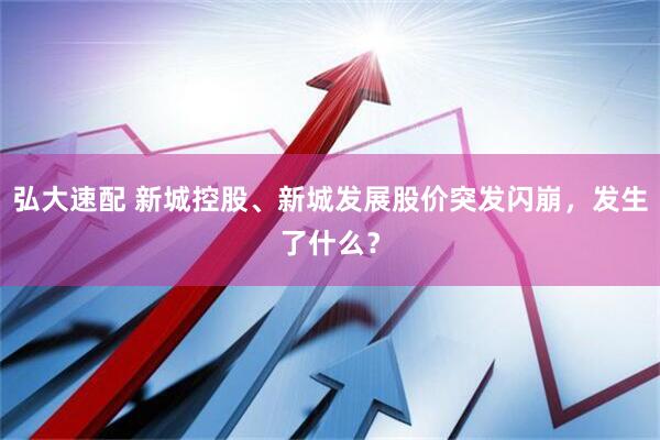 弘大速配 新城控股、新城发展股价突发闪崩，发生了什么？